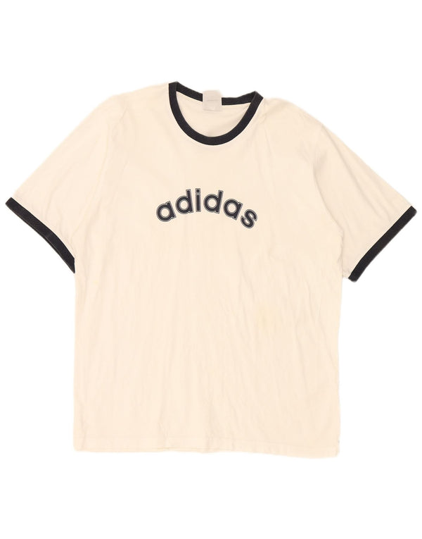 Adidas T-shirt graphique pour homme 2XL Blanc Colourblock