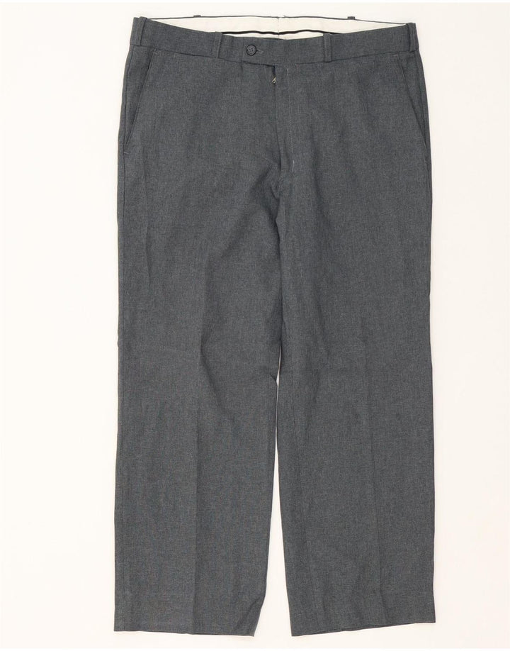 Farah Pantalon de costume large pour homme W32 L26 Gris Polyester