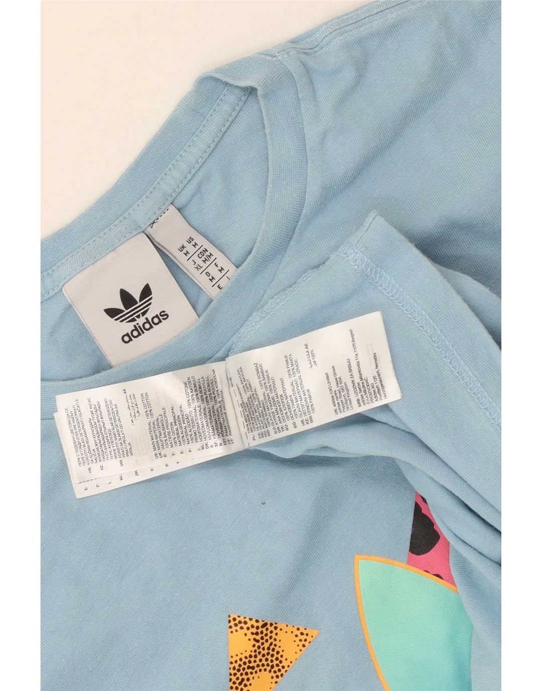 Adidas T-Shirt Graphique Homme Bleu Moyen Coton