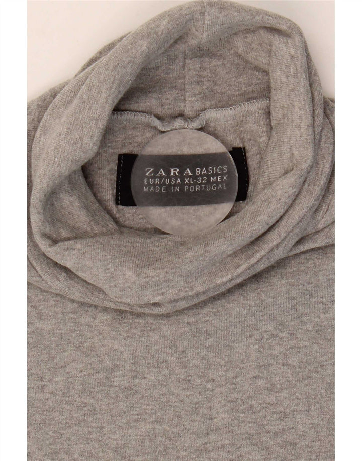 Zara T-Shirt Femme Top UK 18 XL Gris