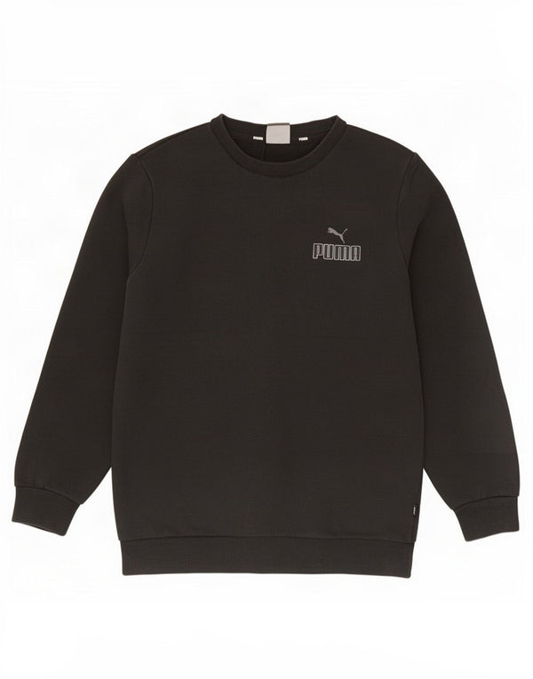 Puma Sweat-shirt graphique pour homme en coton noir Taille S