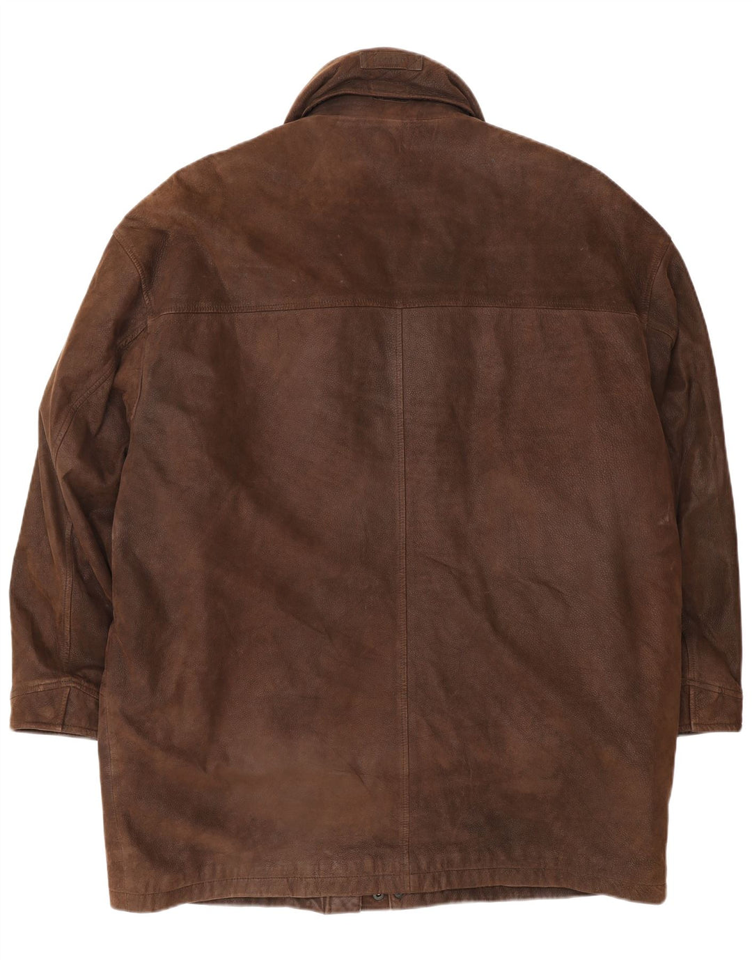 Gant Manteau coupe-vent en cuir coupe ample pour homme UK 38 Marron moyen