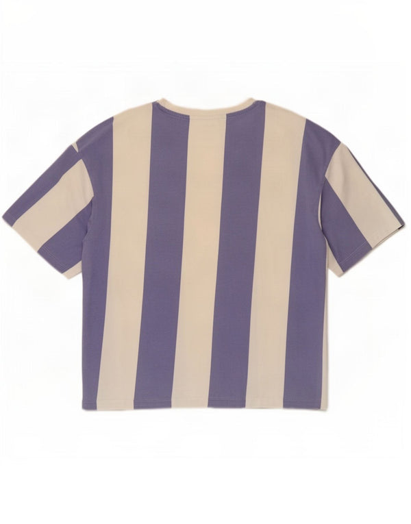 Jack & Jones T-Shirt Homme Haut Large Violet Rayé Coton