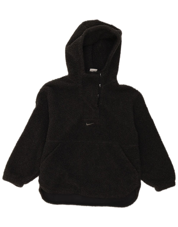 Nike Pull à capuche en polaire Therma-Fit pour femme UK 14 Noir moyen Polyester
