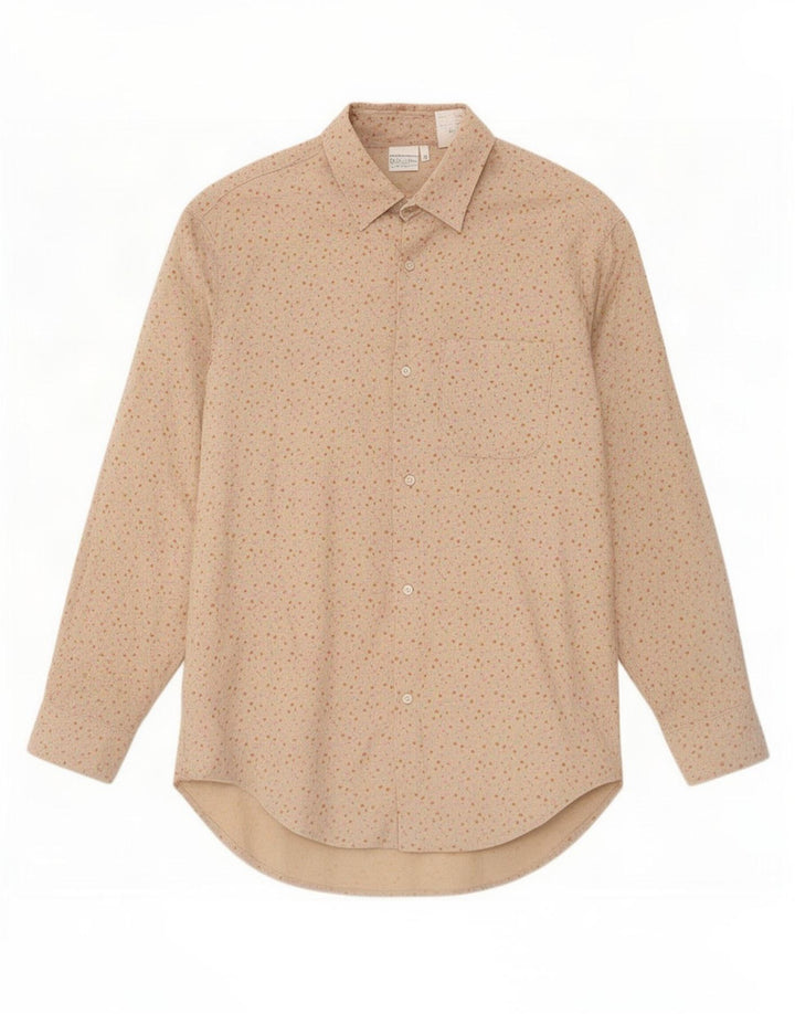 Benetton Chemise Petite Rayonne Florale Beige Homme