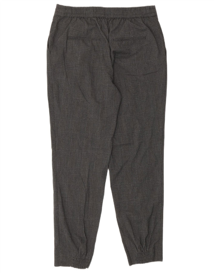 ZARA Femme Pantalon Casual Pegged Petit Carreau Gris Polyester