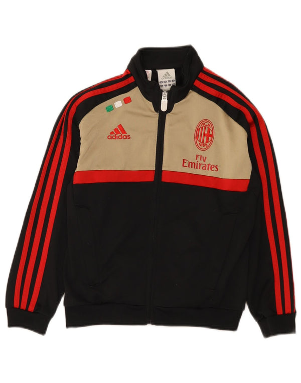 Adidas Veste de survêtement AC Milan pour garçon 7-8 ans Noir Colourblock