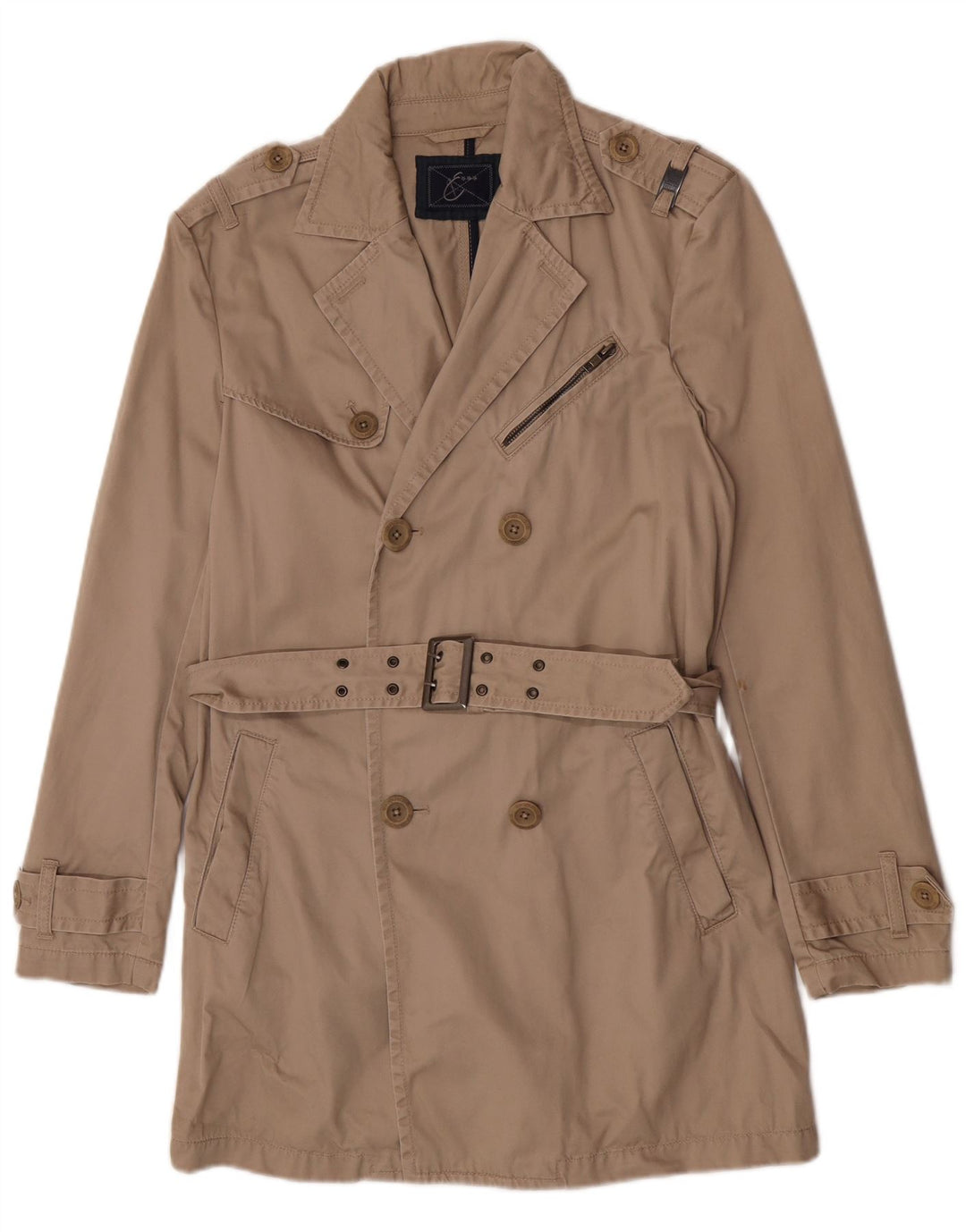 Energie Trench Homme UK 36 Petit Coton Beige