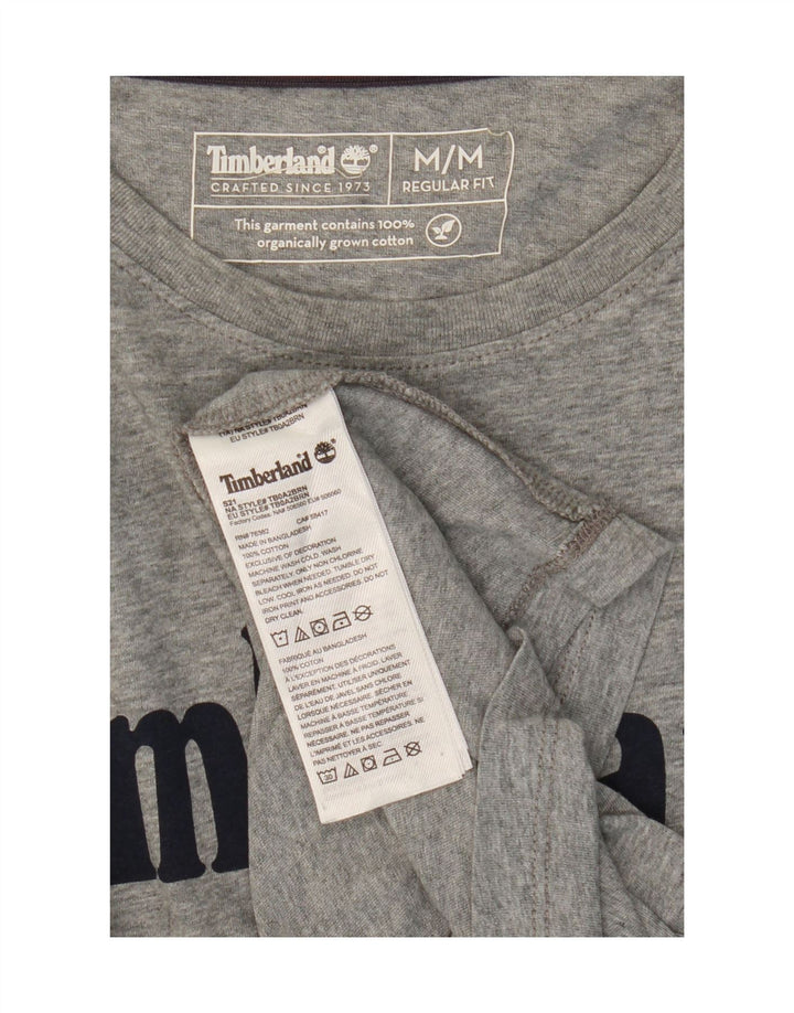 Timberland Tee-Shirt Regular Fit Graphic Homme Gris Moyen Coton