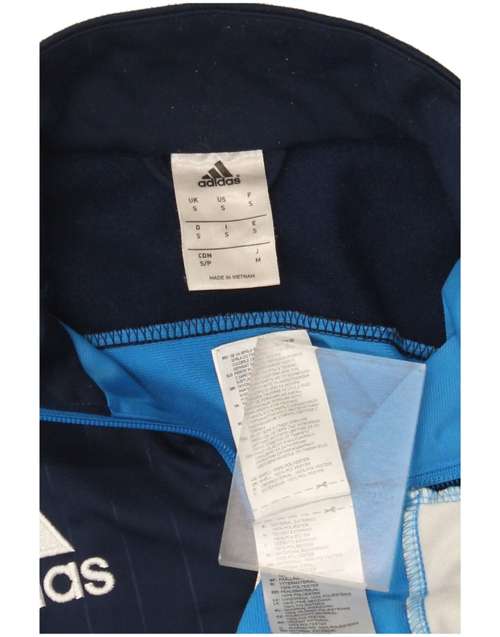 Adidas Veste de survêtement graphique pour homme Petit bleu Polyester color block