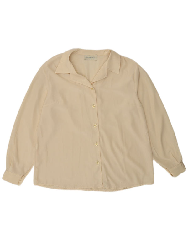 Chemisier chemise femme vintage IT 47 XL Off White