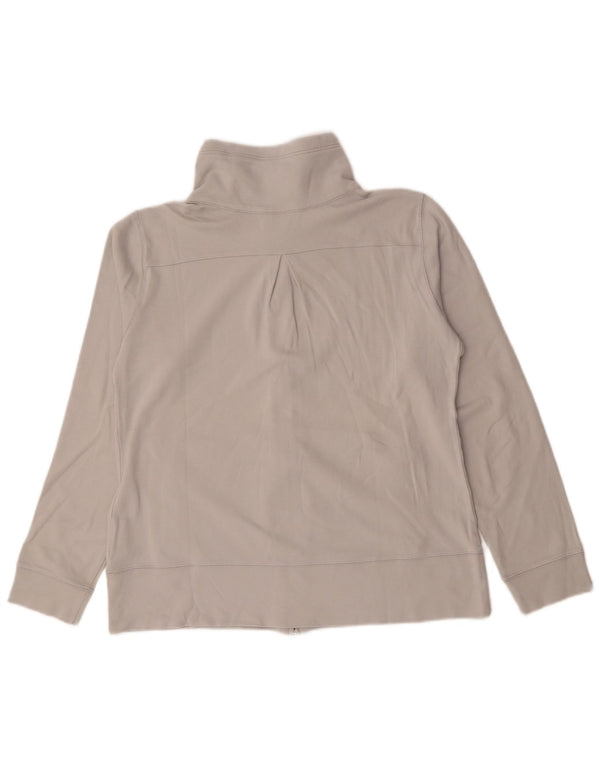 Champion Veste de survêtement graphique pour femme UK 16 Large Gris Coton