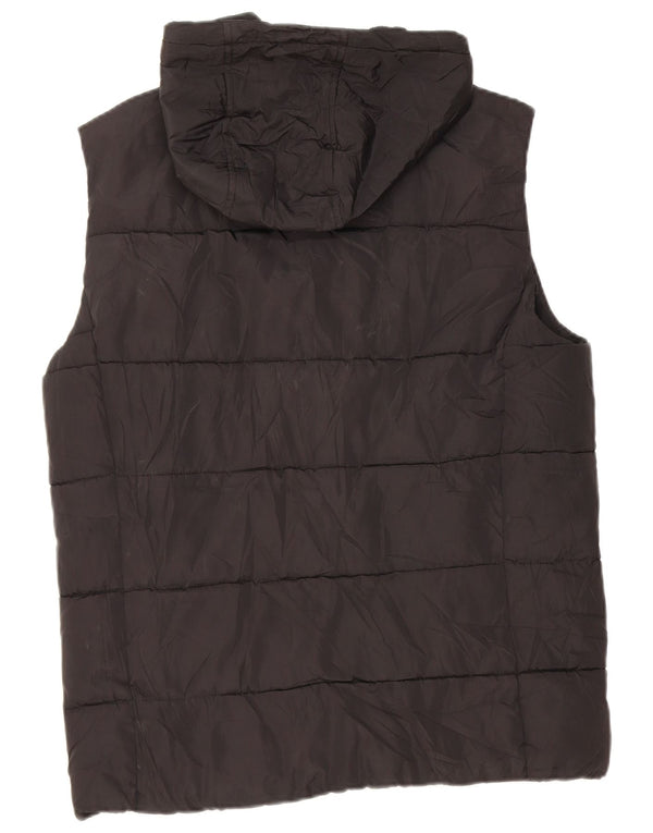 Superdry Gilet rembourré à capuche pour homme UK 38 Medium Noir Polyester
