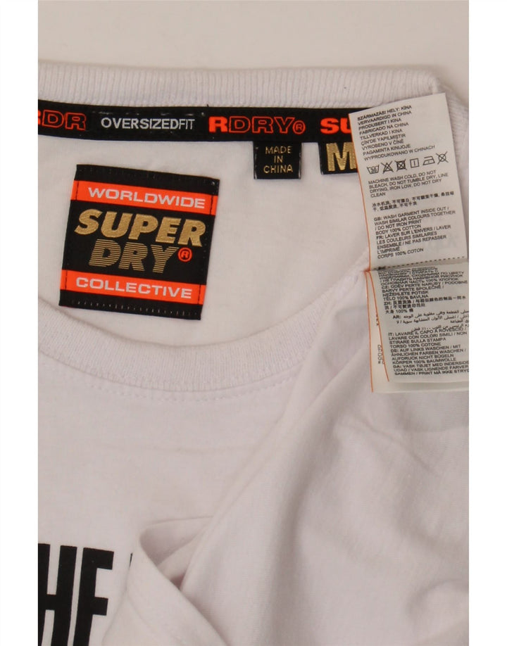 Superdry T-Shirt Graphique Homme Blanc Moyen Coton