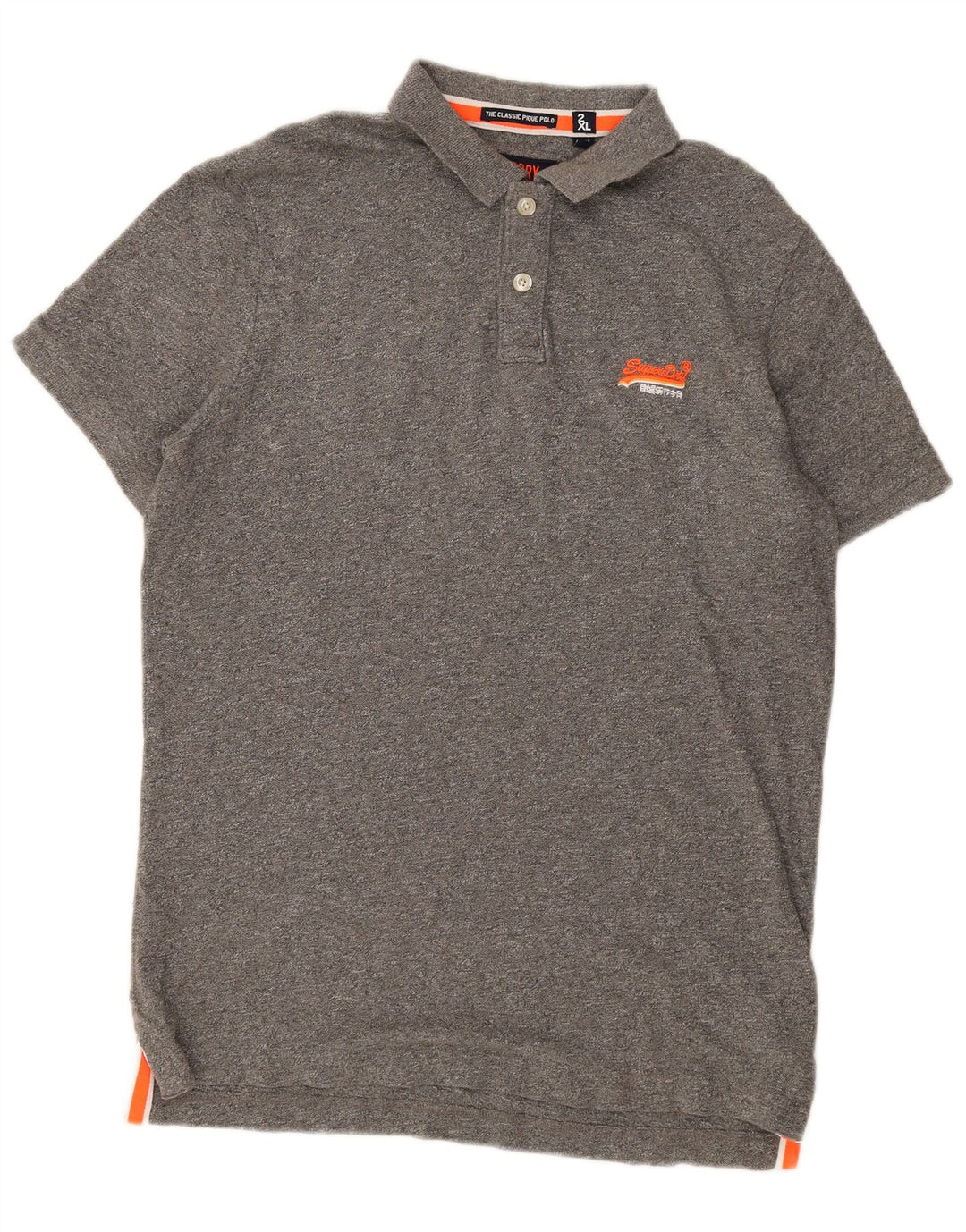 Superdry Polo Homme 2XL Gris Coton