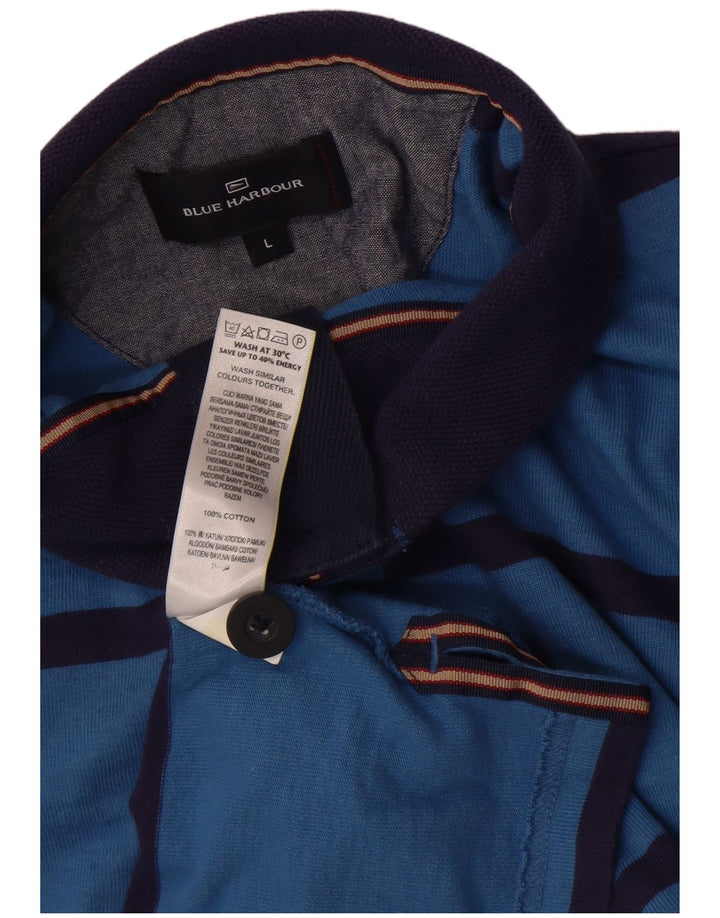 Marks & Spencer Sweat-shirt Blue Harbor pour hommes, grand rayé bleu
