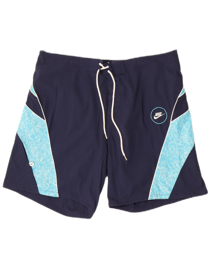 Nike Short de bain pour homme Large Bleu marine Colourblock
