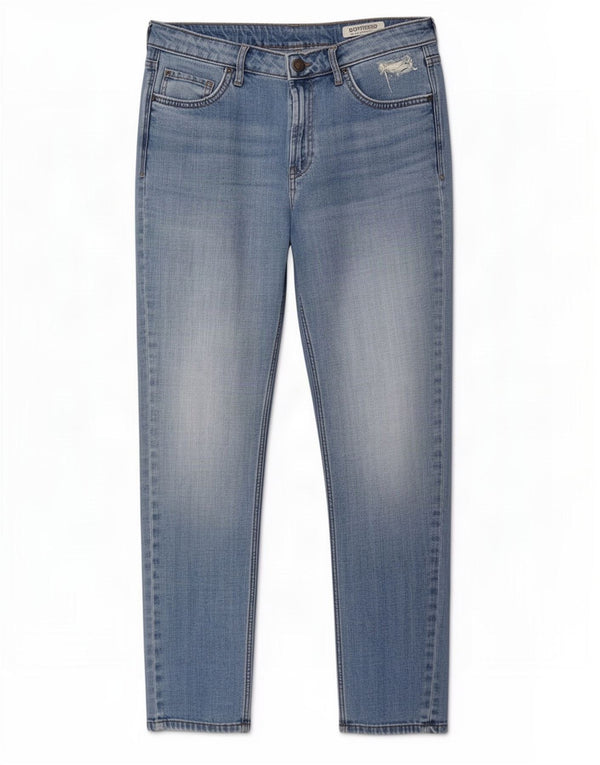 Marks & Spencer Jean boyfriend fuselé pour femme UK 10 Small W30 L27 Bleu