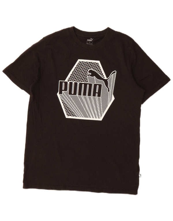 Puma T-Shirt Graphique Homme Noir Moyen Coton