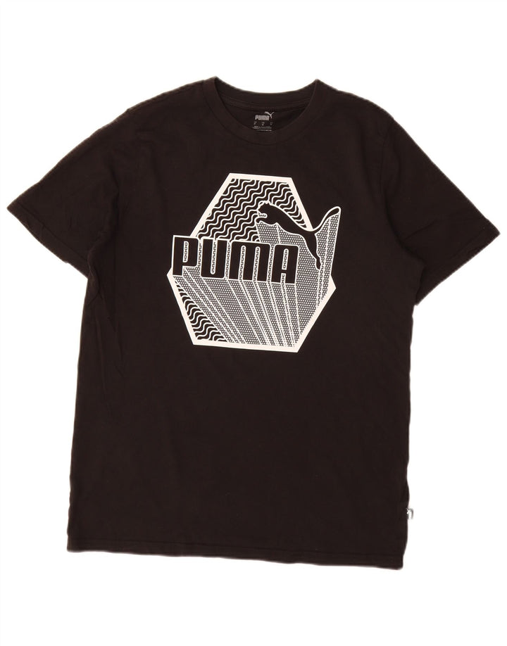 Puma T-Shirt Graphique Homme Noir Moyen Coton