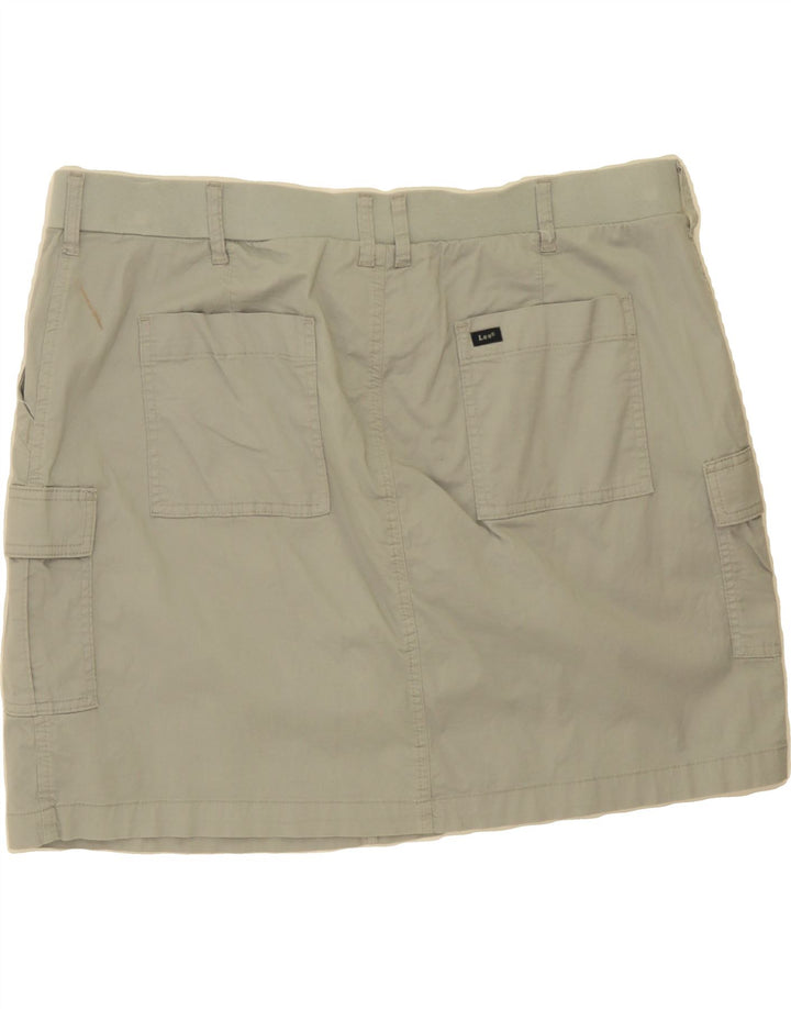 LEE Womens Mid Rise Regular Fit Cargo Skirt US 22 3XL W44  Beige Polyester Vintage Lee and Second-Hand Lee from Messina Hembry 