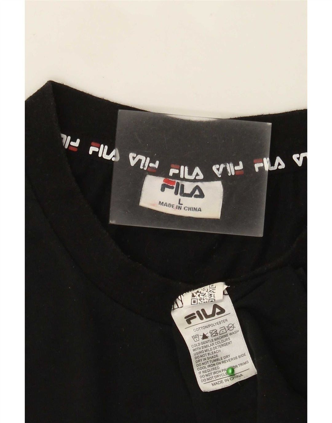 Fila T-shirt graphique pour hommes, grand, noir, coton