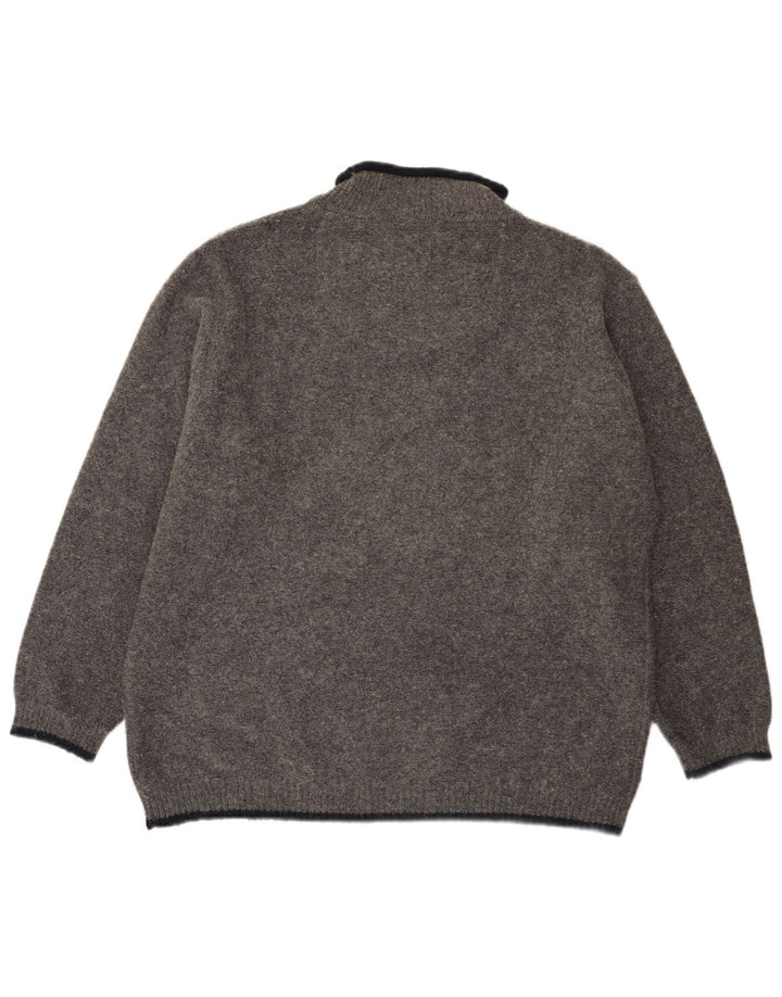 Invicta Pull col roulé pour homme XL en laine grise