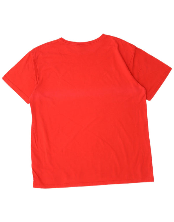 Quiksilver T-Shirt Graphique Homme Top 2XL Rouge Coton