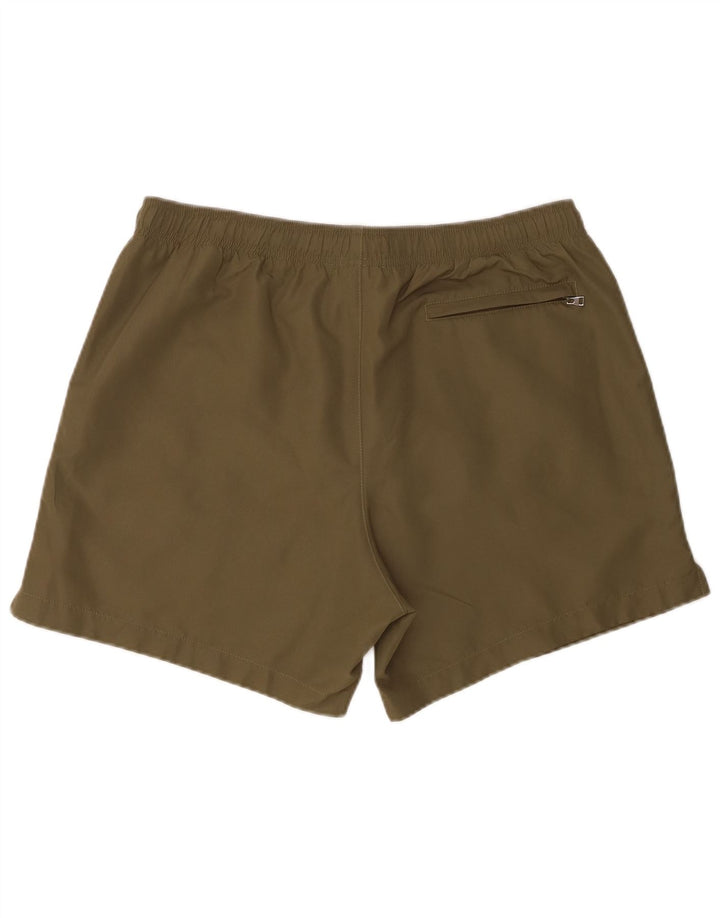 Calvin Klein Short de bain graphique pour hommes, grand, kaki, polyester