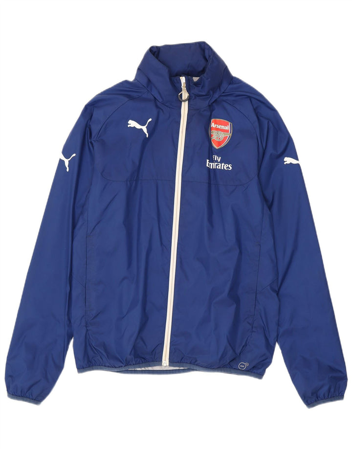 Puma Veste de Pluie à Capuche Arsenal Homme UK 38 Bleu Moyen Nylon