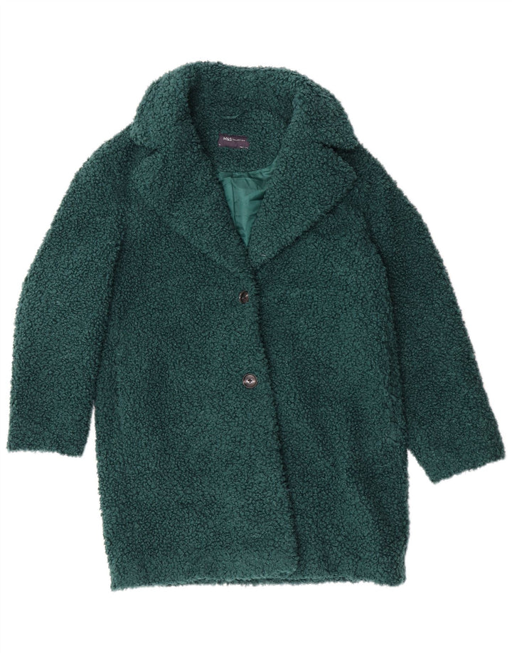 Marks & Spencer Manteau polaire pour femme UK 12 Polyester vert moyen