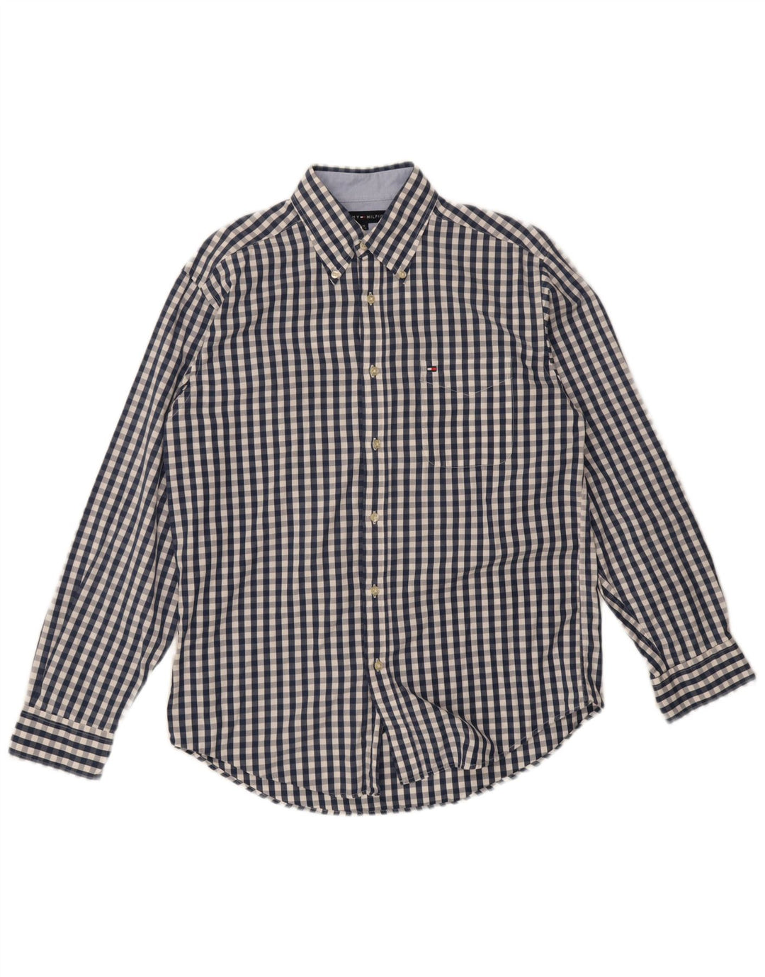 Tommy Hilfiger Chemise Homme Bleu Marine Moyen Vichy Coton