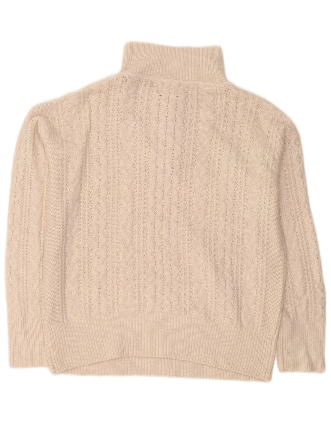 Fat Face Pull surdimensionné à col zippé pour femme UK 12 Medium Off White