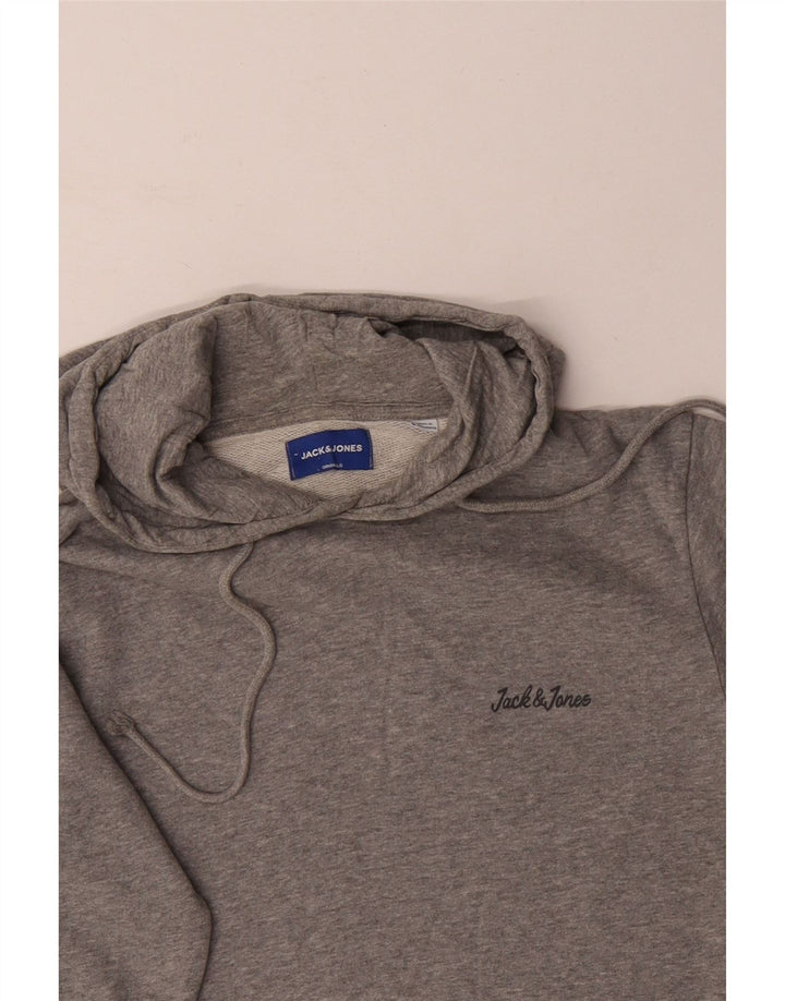 JACK & JONES Pull à Capuche Homme Gris Moyen Moucheté Coton