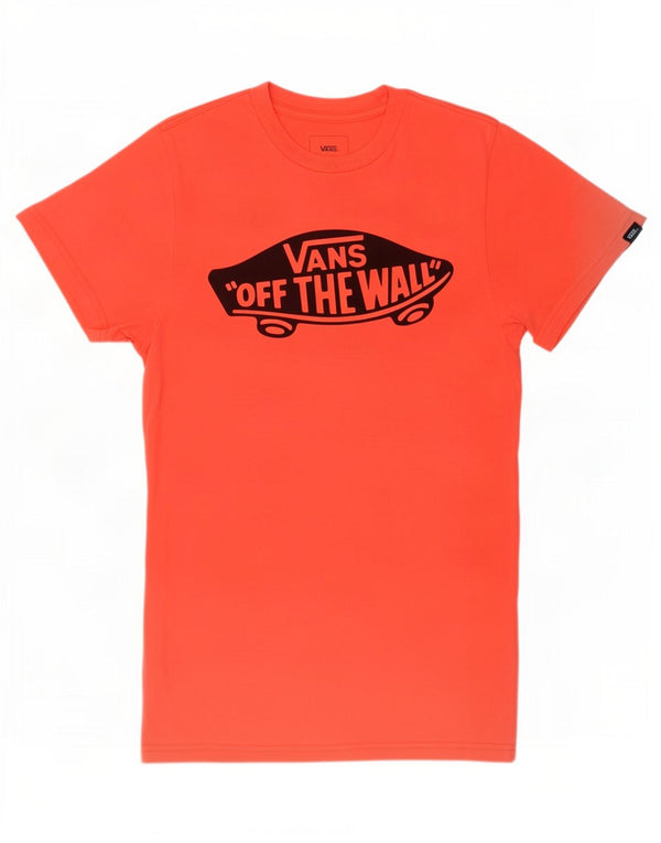 Vans T-shirt graphique ajusté sur mesure pour homme XS Orange Coton