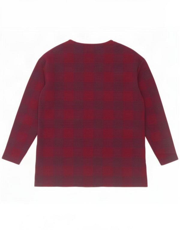 Marks & Spencer Haut à manches longues pour femme UK 44 Grand carreaux violets Polyester
