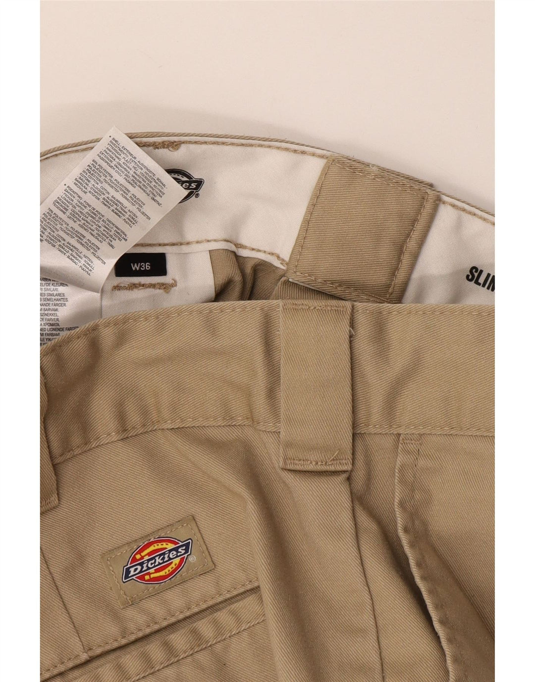 Dickies Short Chino Coupe Slim Homme W36 Large Beige Polyester