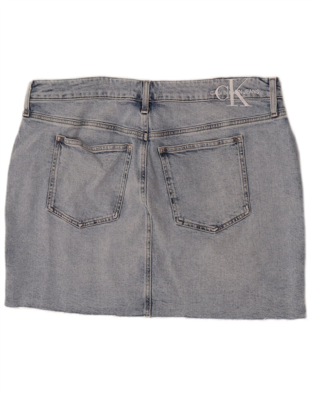 Calvin Klein Mini jupe en jean pour femme W36 L17 Bleu