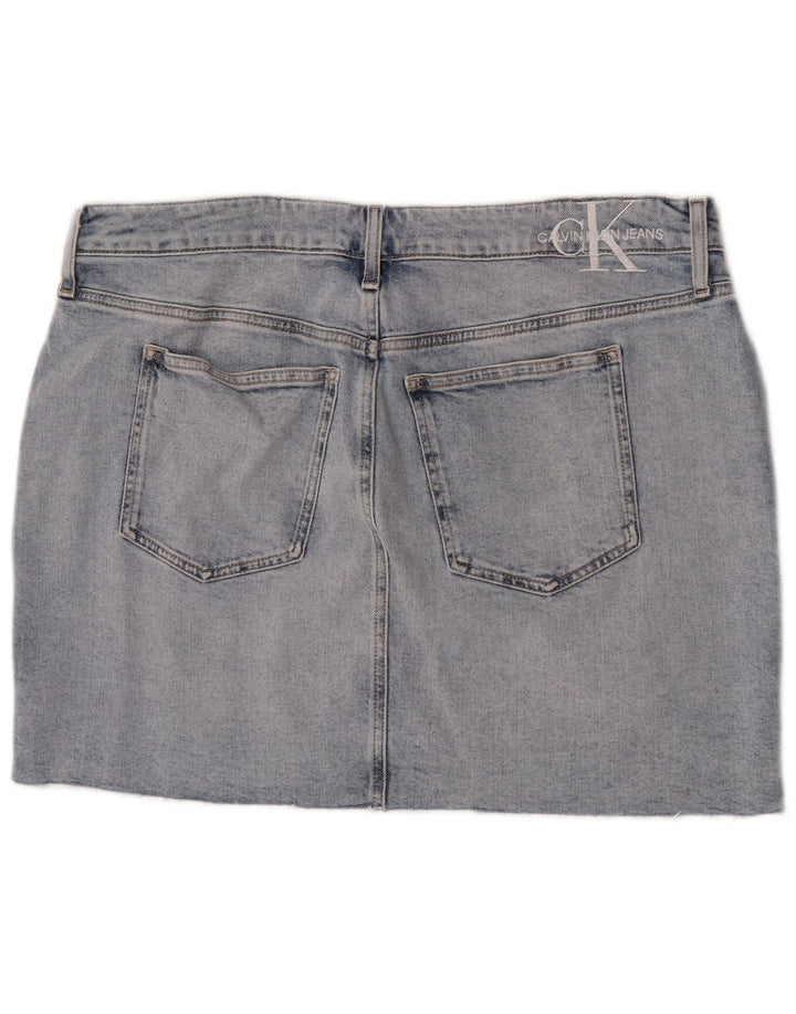 Calvin Klein Mini jupe en jean pour femme W36 L17 Bleu