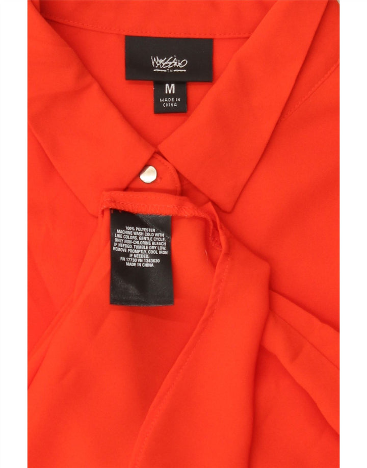 Mossimo Chemise Chemisier Femme UK 44 Rouge Moyen Polyester