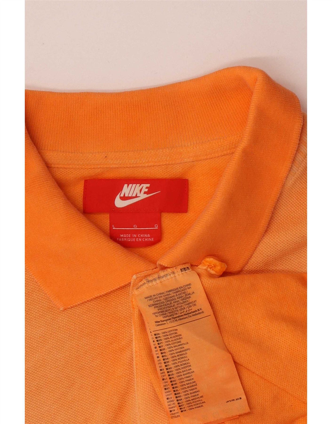 Nike Polo Homme Grand Orange Coton