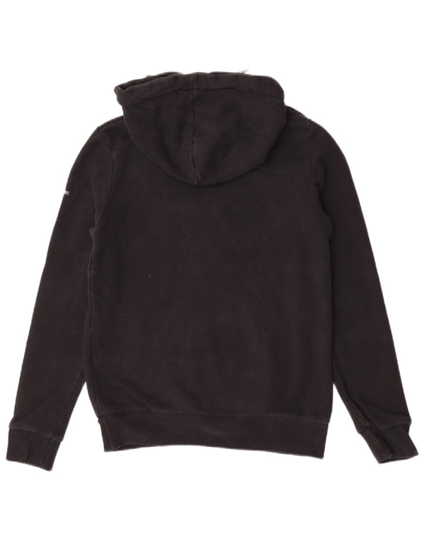 Superdry Pull à capuche graphique pour femme UK 8 Small Noir Coton
