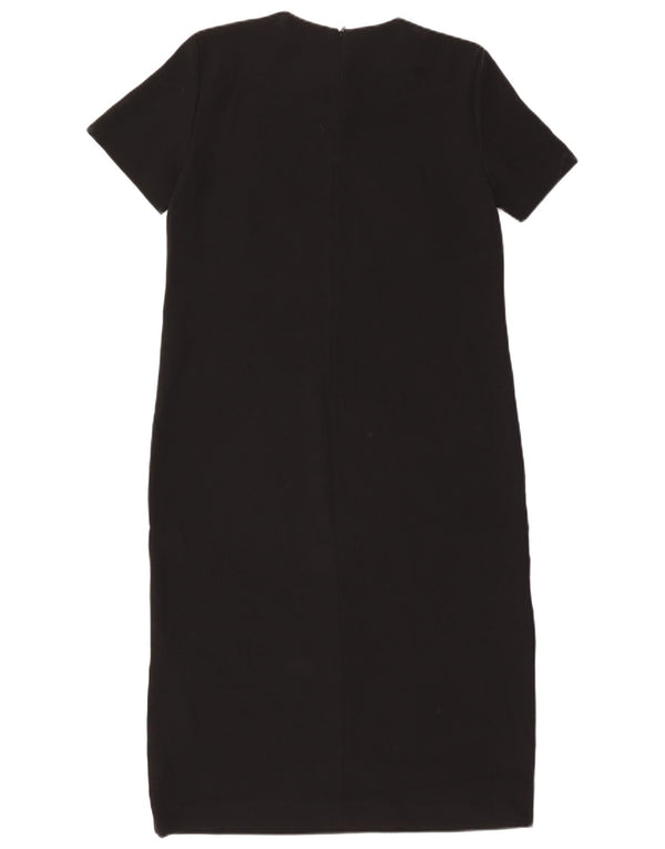 Zara Robe fourreau pour femme UK 44 Large Noir Polyester