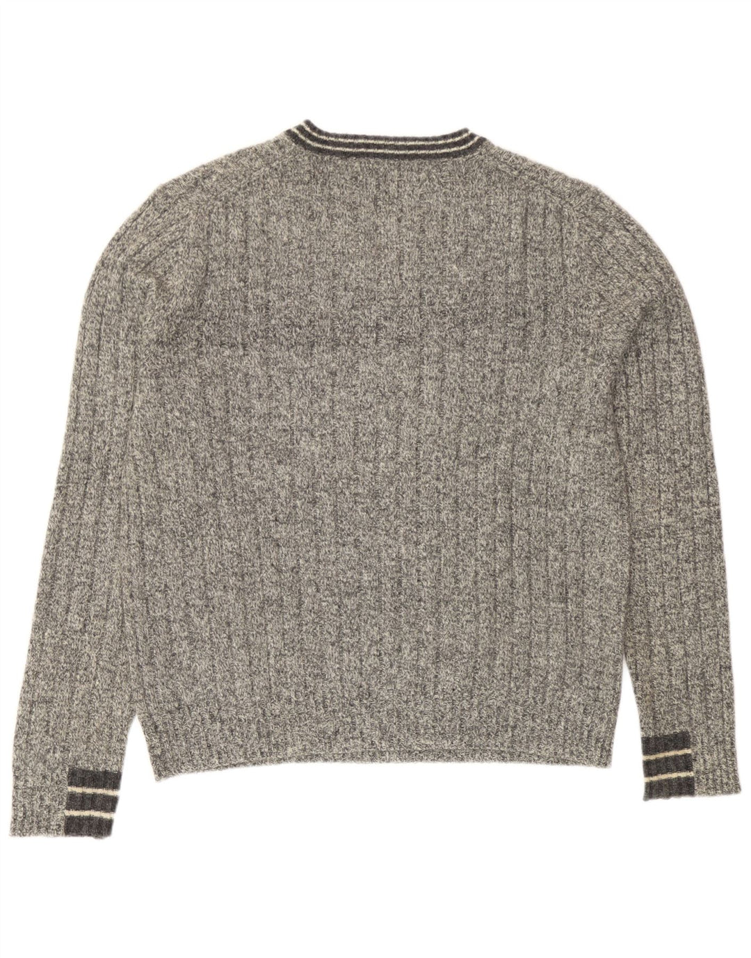 Harmont & Blaine Pull col V pour homme en laine d'agneau mouchetée Gris petit