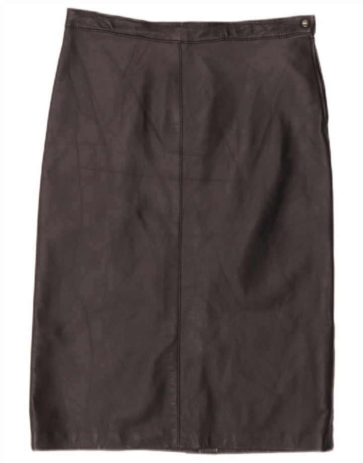 jupe en cuir femme vintage W30 Noir moyen
