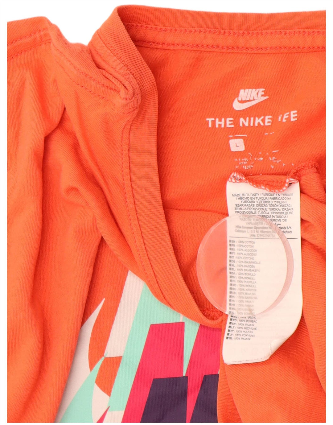 Nike T-shirt graphique pour homme en coton orange Taille L