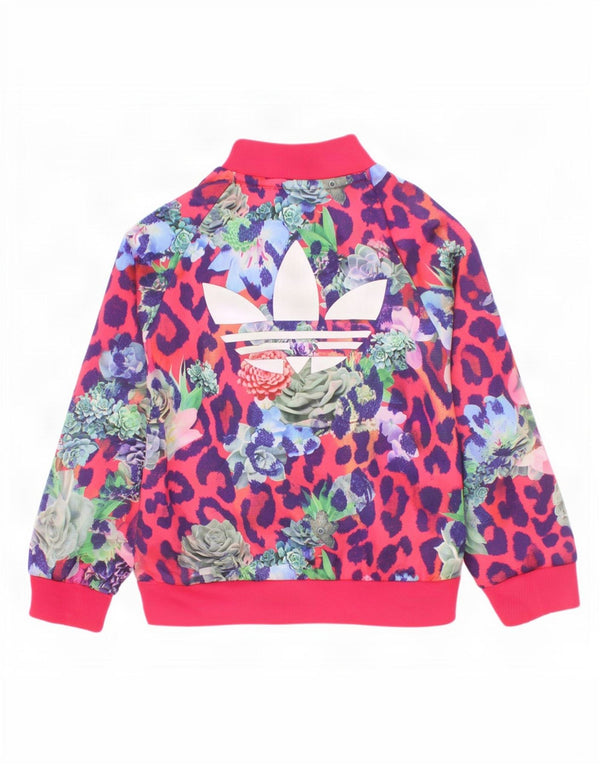 Adidas Veste de survêtement graphique pour bébé fille 18-24 mois Rose Floral