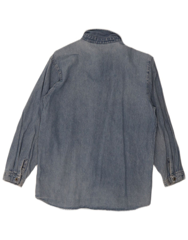 Gap Chemise en Jean Femme UK 18 XL Bleu Rayé Coton