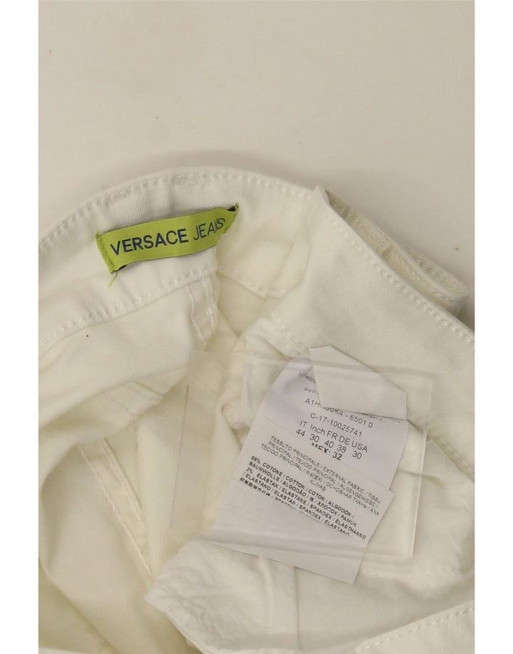 Versace Jean slim femme IT 44 Medium W32 L31 coton blanc