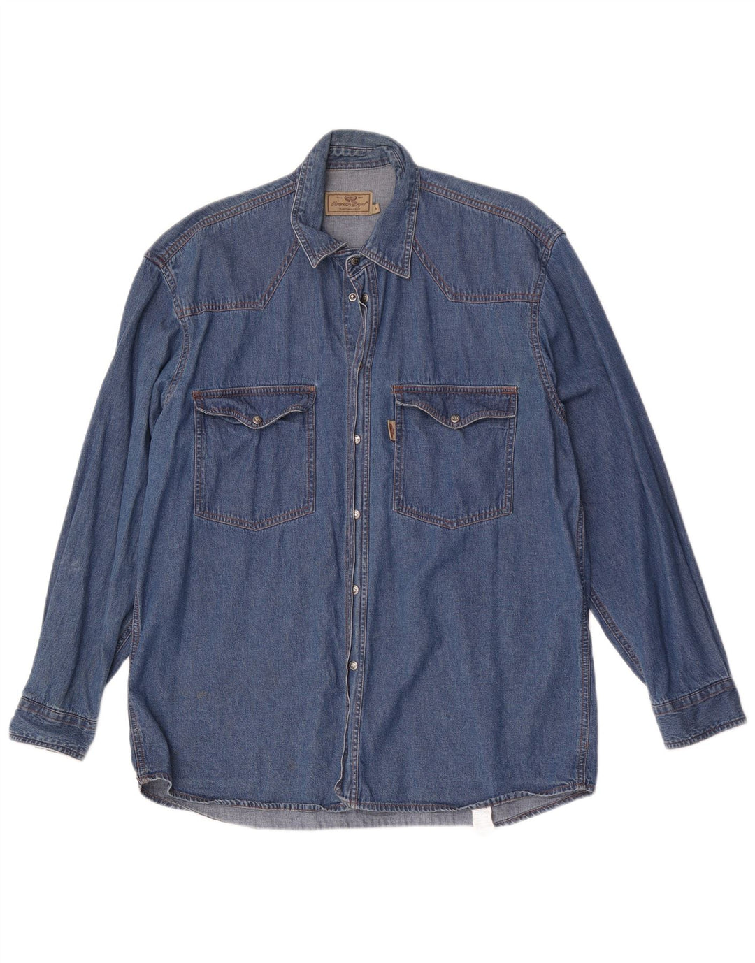 European Project Chemise en Jean Homme Bleu Moyen Coton